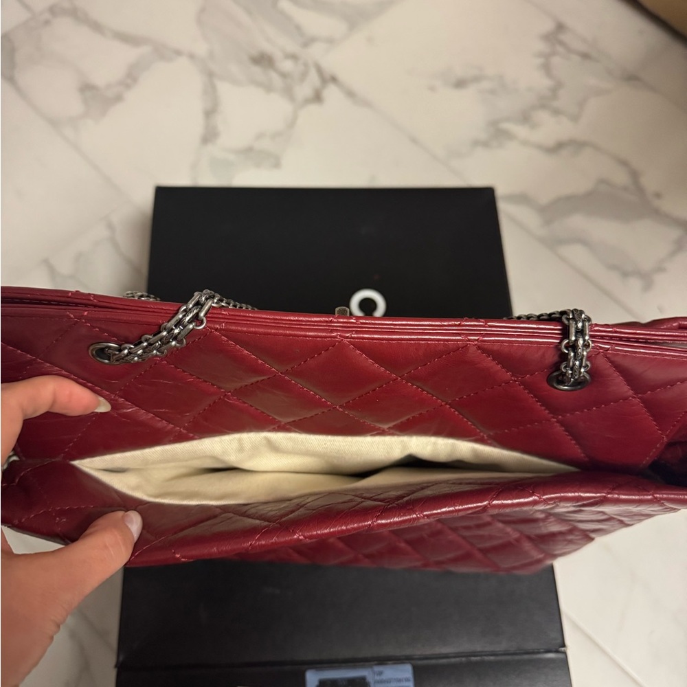 Chanel Red Quilted Chain Tote Shoulder Bag - Picture 9 of 16